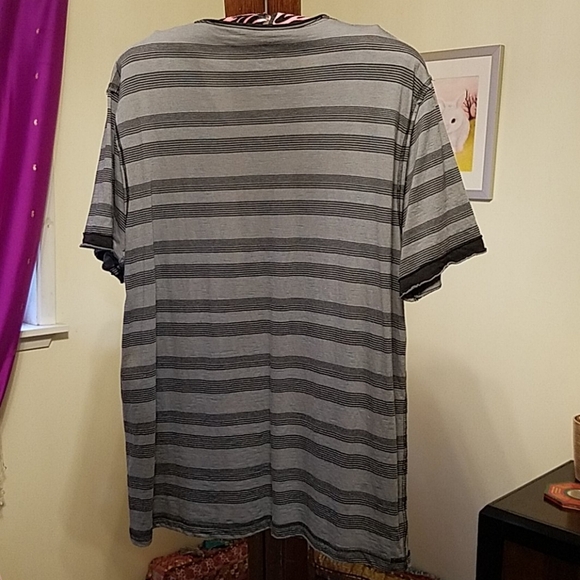 Striped Charcoal and Black T Shirt - Picture 6 of 6
